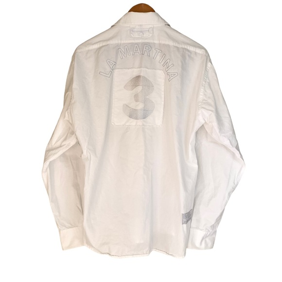 La Martina Saddlery Argentine Ruby Polo Button Down Embroidered Shirt - Picture 2 of 8